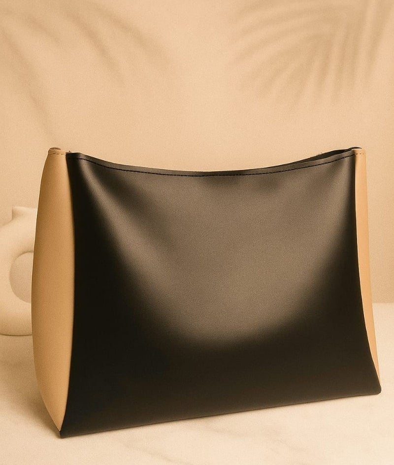 Osman Women Black Beige Tote - Image 2